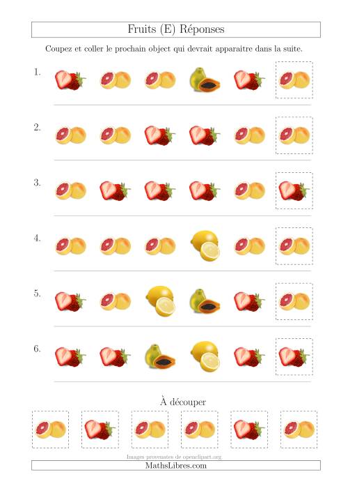 Patrons des Fruits avec Une Seule Particularité (Forme) (E) page 2
