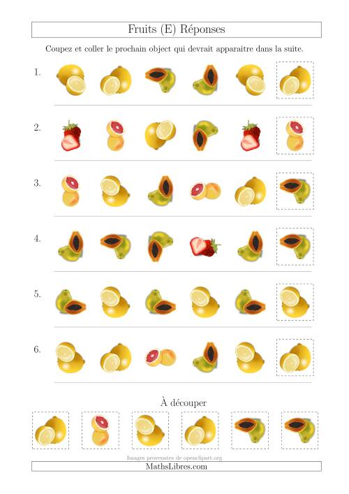 Patrons des Fruits avec Deux Particularités (Forme et Rotation) (E) page 2