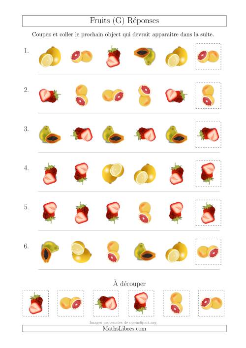 Patrons des Fruits avec Deux Particularités (Forme et Rotation) (G) page 2