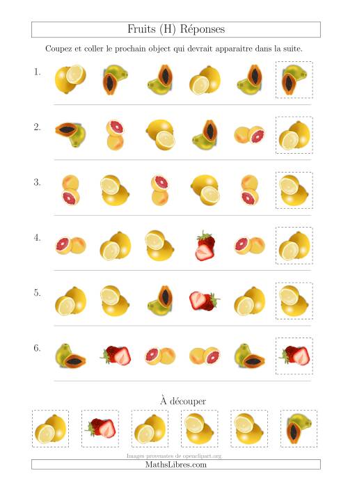 Patrons des Fruits avec Deux Particularités (Forme et Rotation) (H) page 2