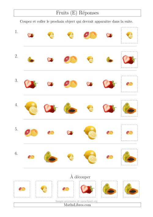 Patrons des Fruits avec Deux Particularités (Forme et Taille) (E) page 2