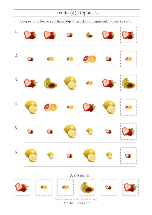 Patrons des Fruits avec Deux Particularités (Forme et Taille) (J) page 2