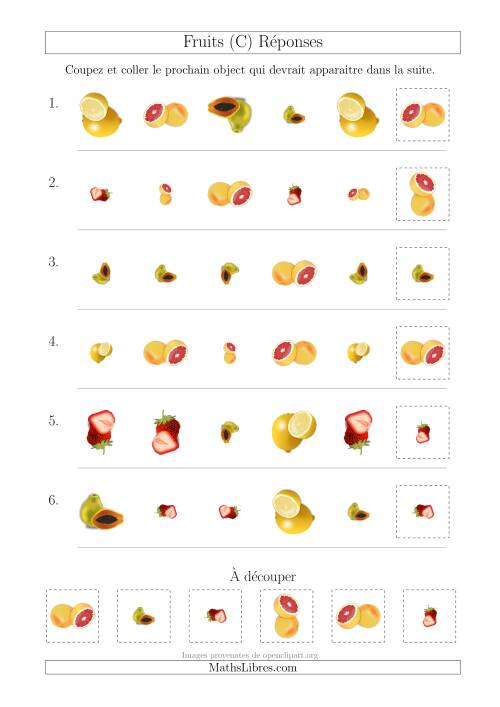 Patrons des Fruits avec Trois Particularités (Forme, Taille et Rotation) (C) page 2