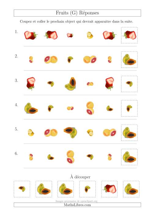 Patrons des Fruits avec Trois Particularités (Forme, Taille et Rotation) (G) page 2