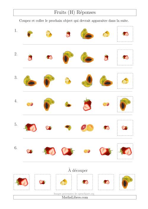 Patrons des Fruits avec Trois Particularités (Forme, Taille et Rotation) (H) page 2