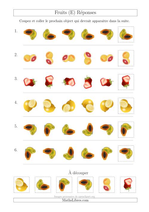 Patrons des Fruits avec Une Seule Particularité (Rotation) (E) page 2
