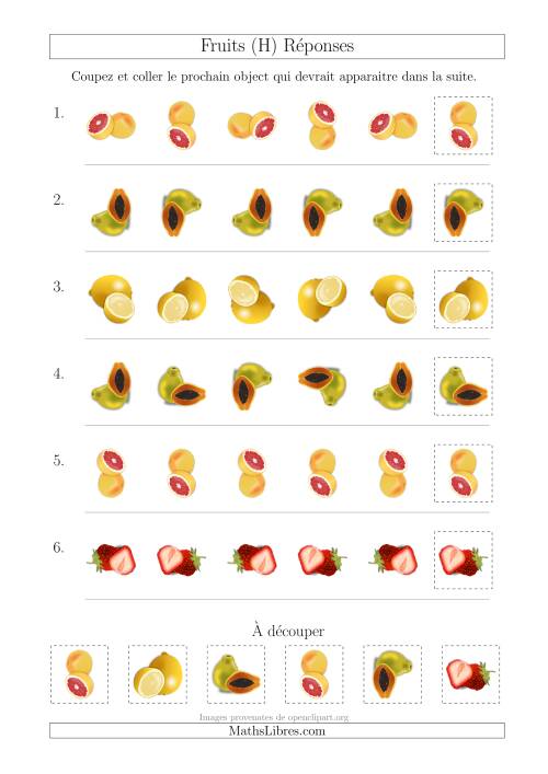 Patrons des Fruits avec Une Seule Particularité (Rotation) (H) page 2