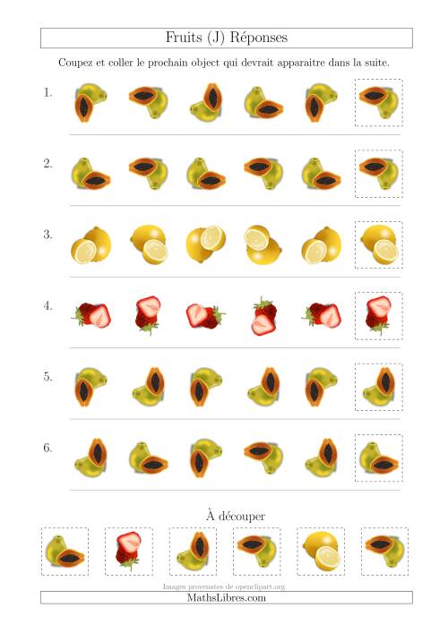 Patrons des Fruits avec Une Seule Particularité (Rotation) (J) page 2