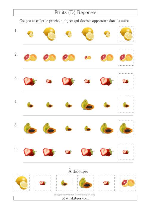 Patrons des Fruits avec Une Seule Particularité (Taille) (D) page 2
