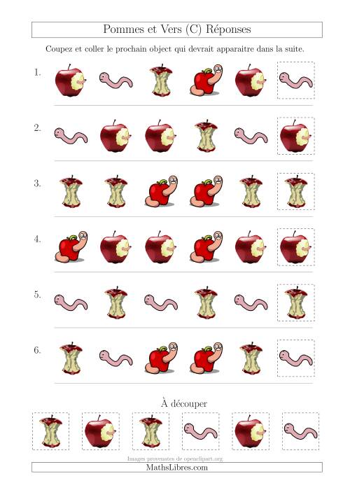 Patrons des Pommes et Vers avec Une Seule Particularité (Forme) (C) page 2