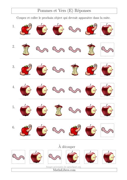 Patrons des Pommes et Vers avec Une Seule Particularité (Forme) (E) page 2