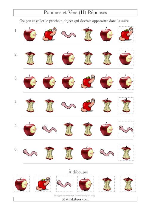 Patrons des Pommes et Vers avec Une Seule Particularité (Forme) (H) page 2