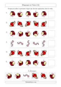 Patrons des Pommes et Vers avec Une Seule Particularité (Rotation)