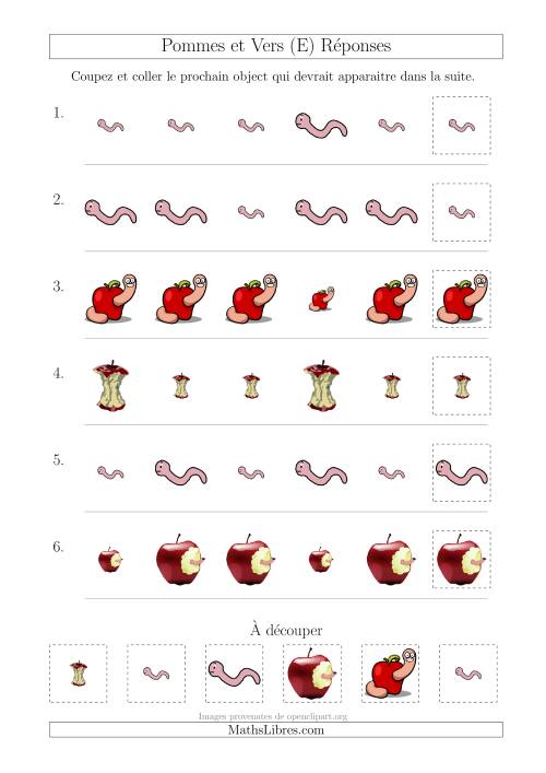 Patrons des Pommes et Vers avec Une Seule Particularité (Taille) (E) page 2