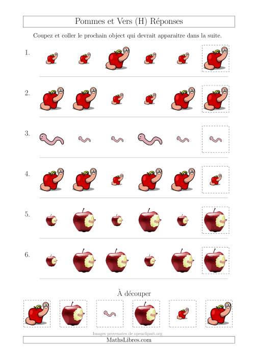 Patrons des Pommes et Vers avec Une Seule Particularité (Taille) (H) page 2