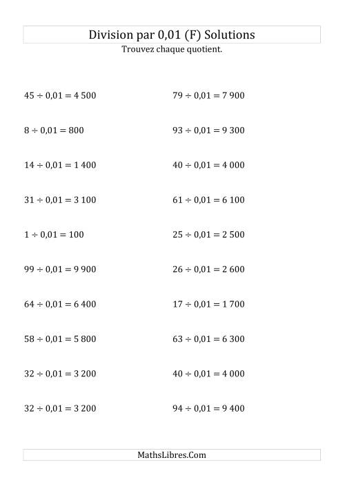 Division de nombres entiers par 0,01 (F) page 2