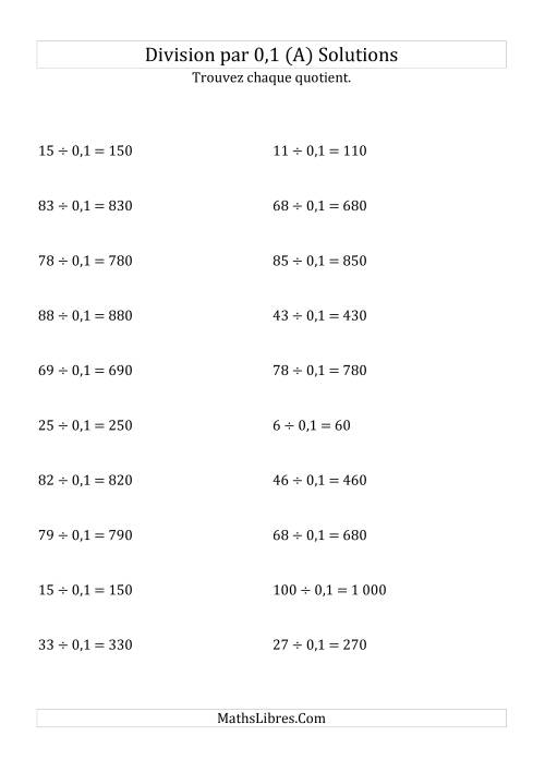 Division de nombres entiers par 0,1 (A) page 2