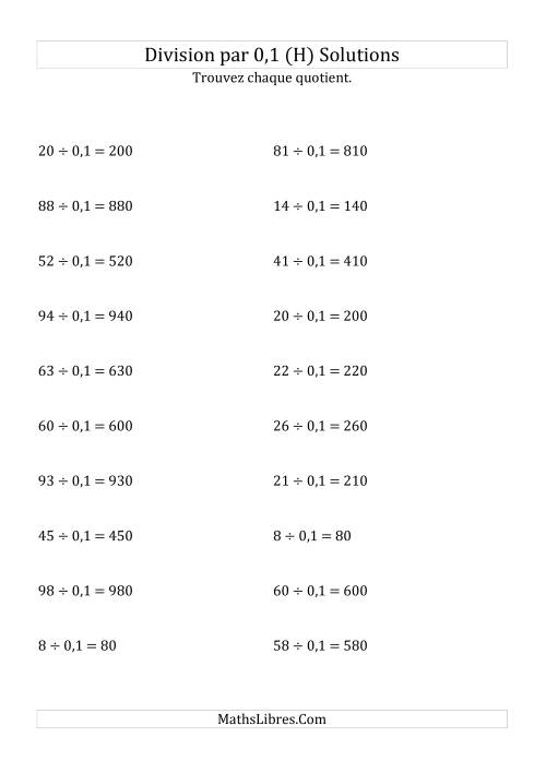 Division de nombres entiers par 0,1 (H) page 2