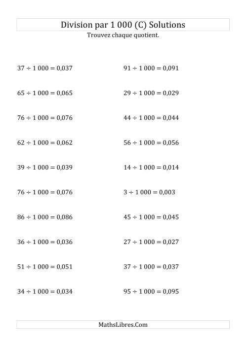 Division de nombres entiers par 1000 (C) page 2
