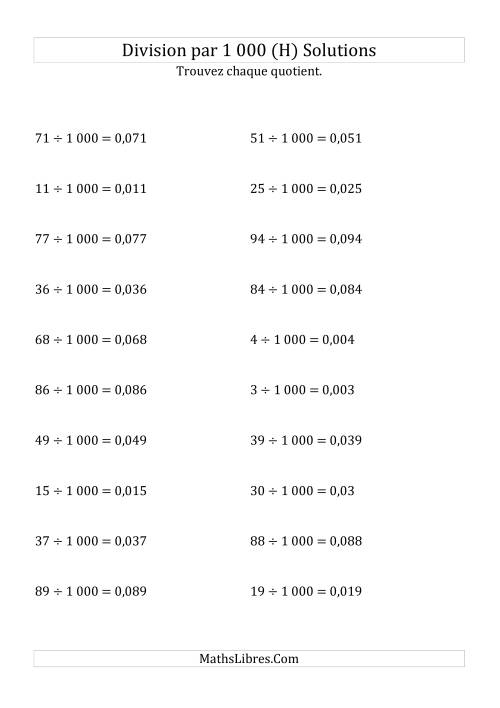 Division de nombres entiers par 1000 (H) page 2