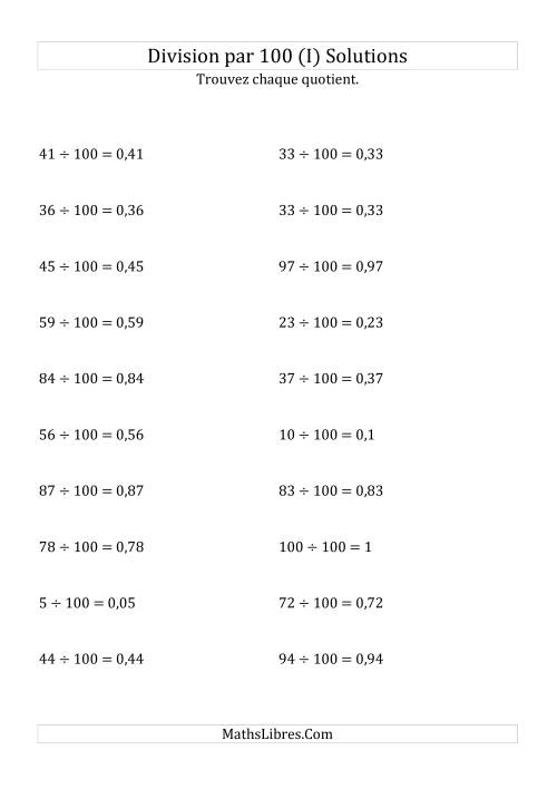 Division de nombres entiers par 100 (I) page 2