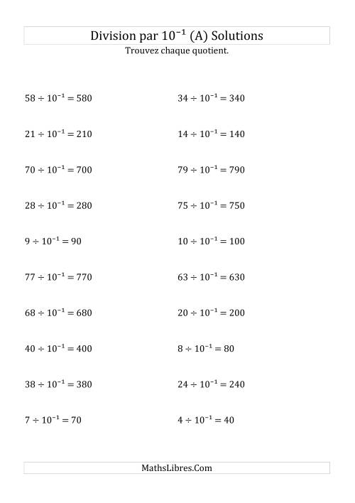 Division de nombres entiers par 10⁻¹ (A) page 2