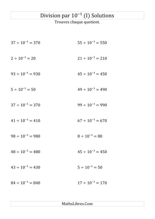 Division de nombres entiers par 10⁻¹ (I) page 2