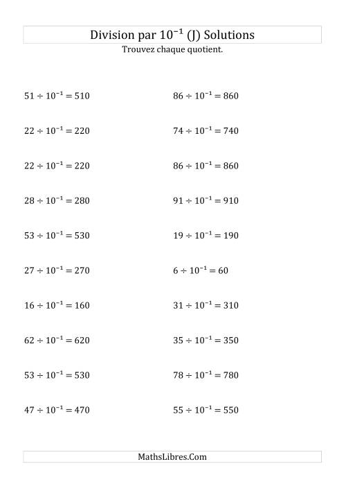Division de nombres entiers par 10⁻¹ (J) page 2