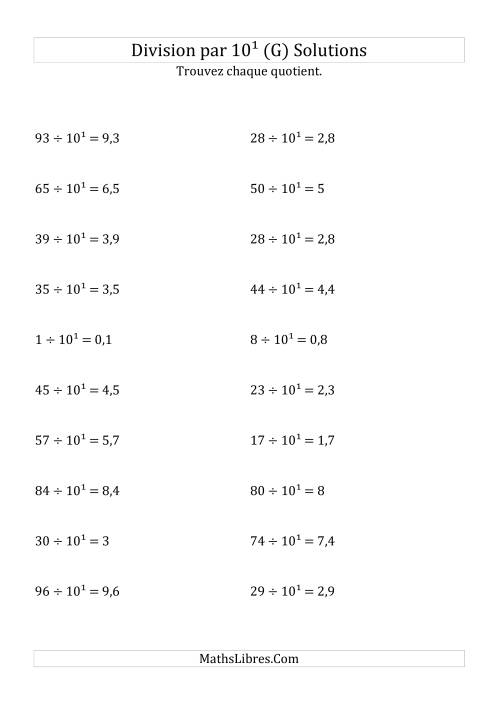 Division de nombres entiers par 10¹ (G) page 2