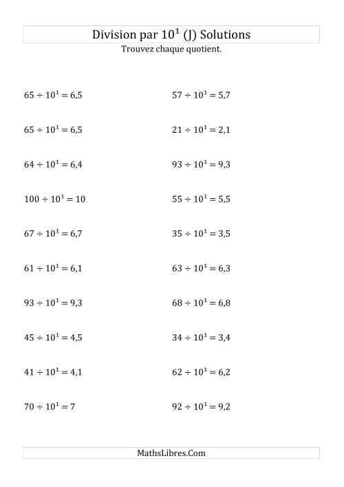 Division de nombres entiers par 10¹ (J) page 2
