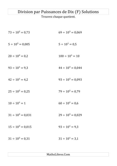 Division de nombres entiers par puissances positives de dix (forme exposant) (F) page 2