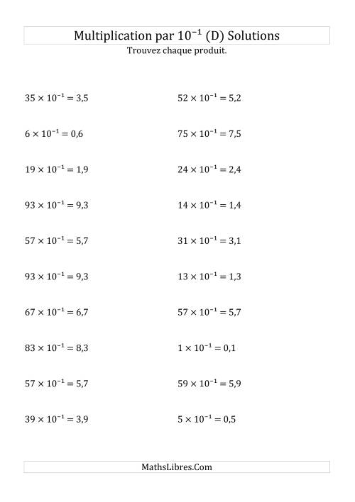 Multiplication de nombres entiers par 10⁻¹ (D) page 2