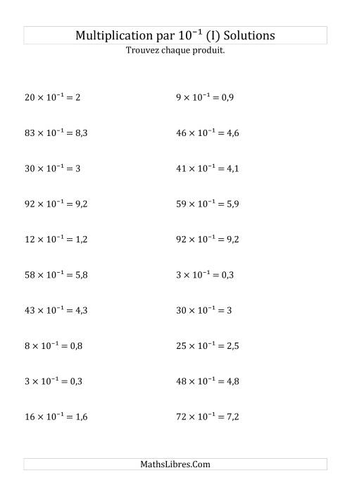 Multiplication de nombres entiers par 10⁻¹ (I) page 2