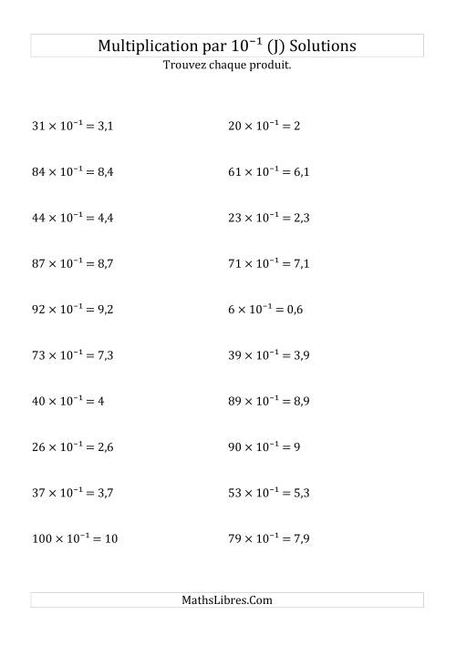 Multiplication de nombres entiers par 10⁻¹ (J) page 2