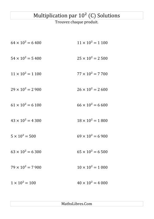 Multiplication de nombres entiers par 10² (C) page 2