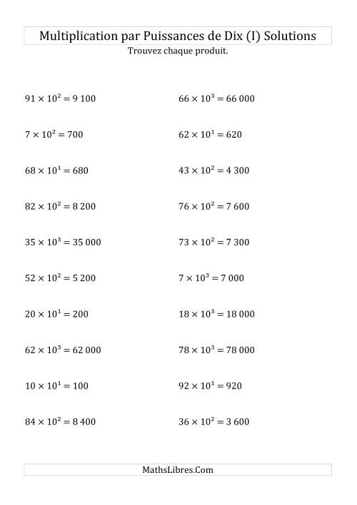 Multiplication de nombres entiers par puissances positives (I) page 2
