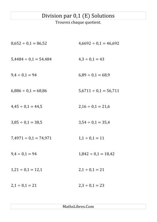 Division de nombres décimaux par 0,1 (E) page 2