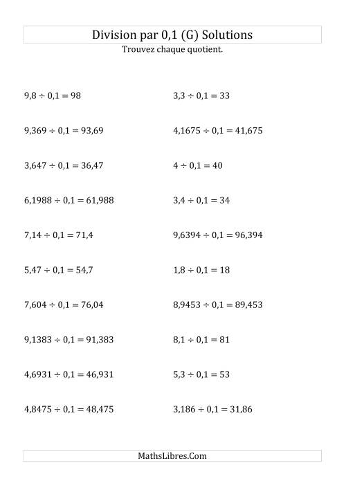 Division de nombres décimaux par 0,1 (G) page 2