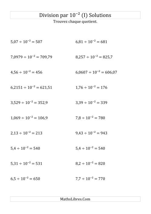Division de nombres décimaux par 10<sup>-2</sup> (I) page 2