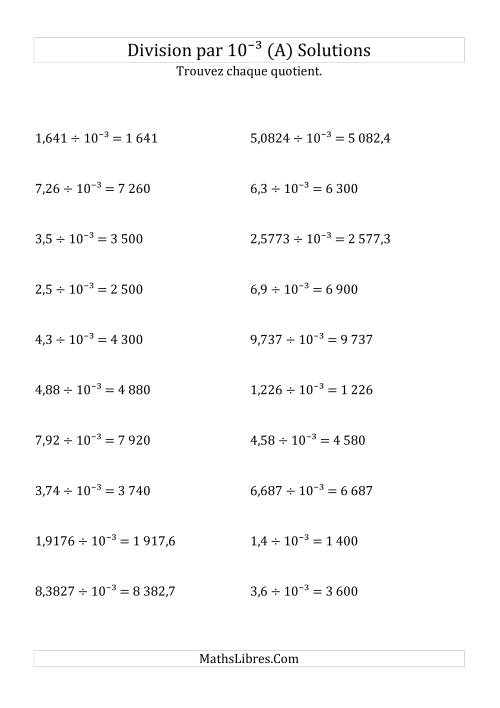 Division de nombres décimaux par 10<sup>-3</sup> (A) page 2