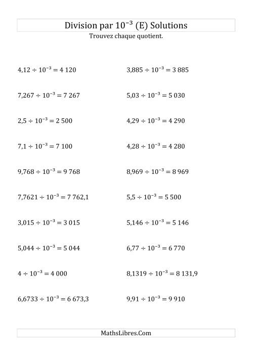 Division de nombres décimaux par 10<sup>-3</sup> (E) page 2