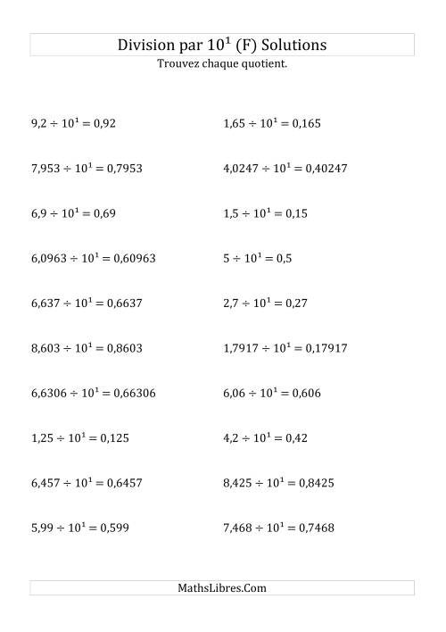 Division de nombres décimaux par 10<sup>1</sup> (F) page 2