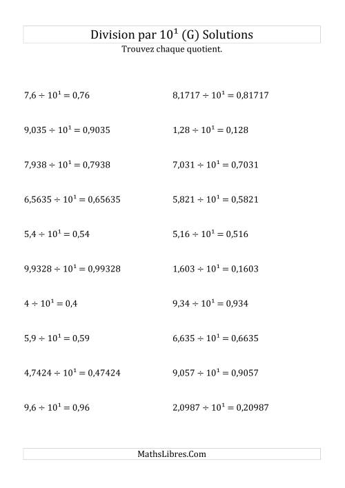 Division de nombres décimaux par 10<sup>1</sup> (G) page 2