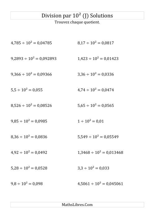 Division de nombres décimaux par 10<sup>2</sup> (J) page 2