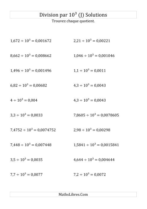 Division de nombres décimaux par 10<sup>3</sup> (J) page 2