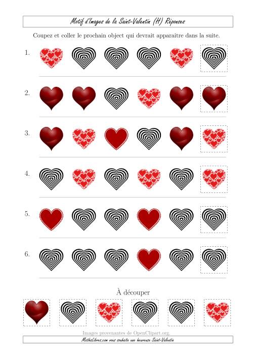Motif d'Images de la Saint Valentin avec la Forme Comme Attribut Seulement (H) page 2