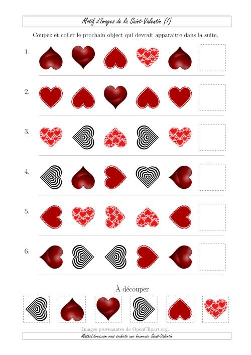 Motif d'Images de la Saint Valentin avec la Forme & la Rotation  Comme Attributs (I)