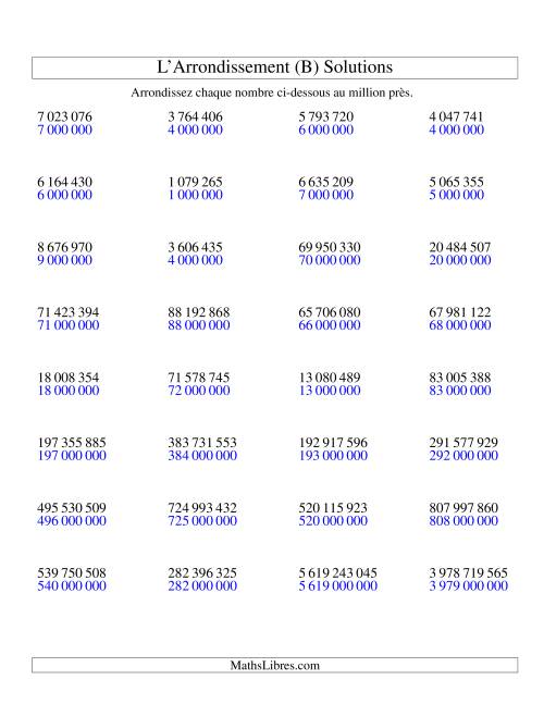 Arrondir un nombre au 1 000 000 près (version SI) (B) page 2