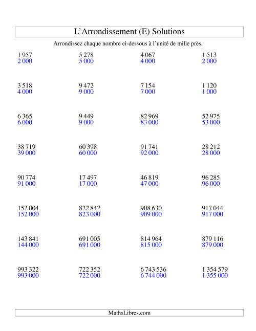 Arrondir un nombre au 1 000 près (version SI) (E) page 2