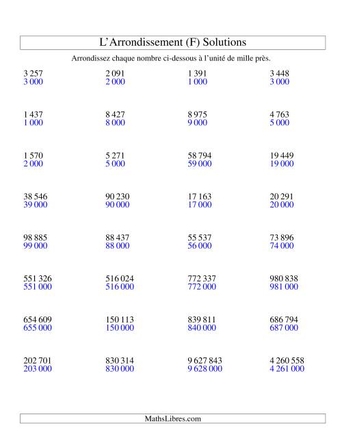 Arrondir un nombre au 1 000 près (version SI) (F) page 2
